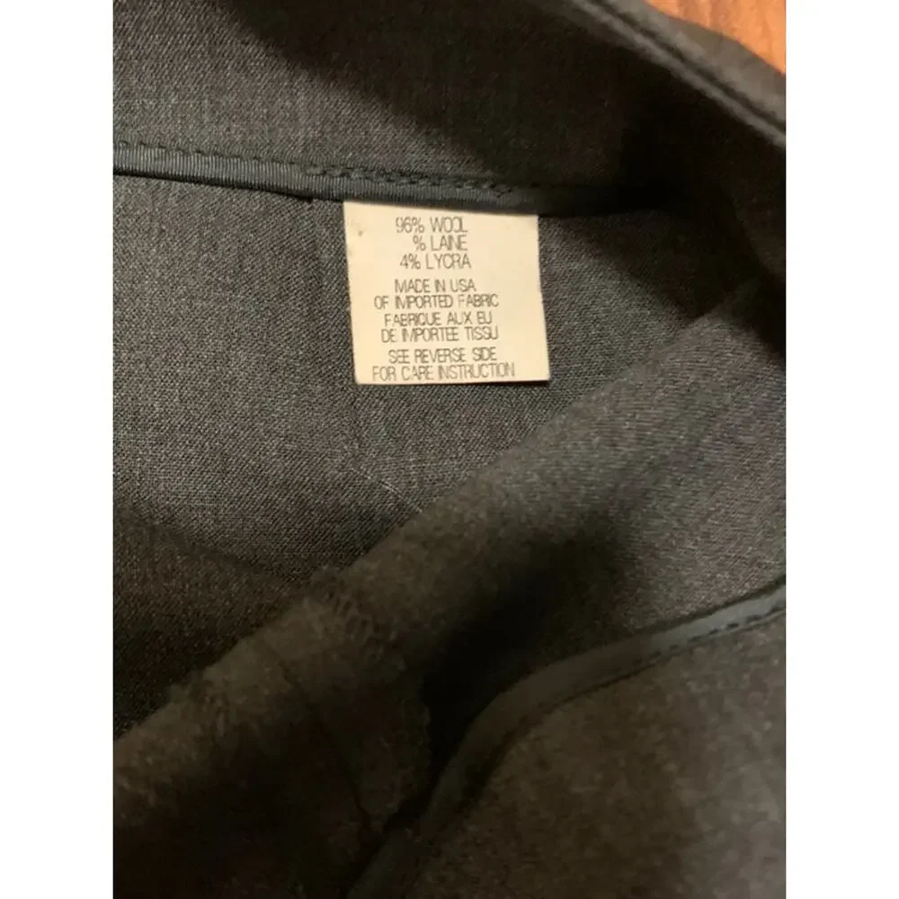 Womens THEORY Charcoal Gray Wool Pencil Skirt Stretch Size 2